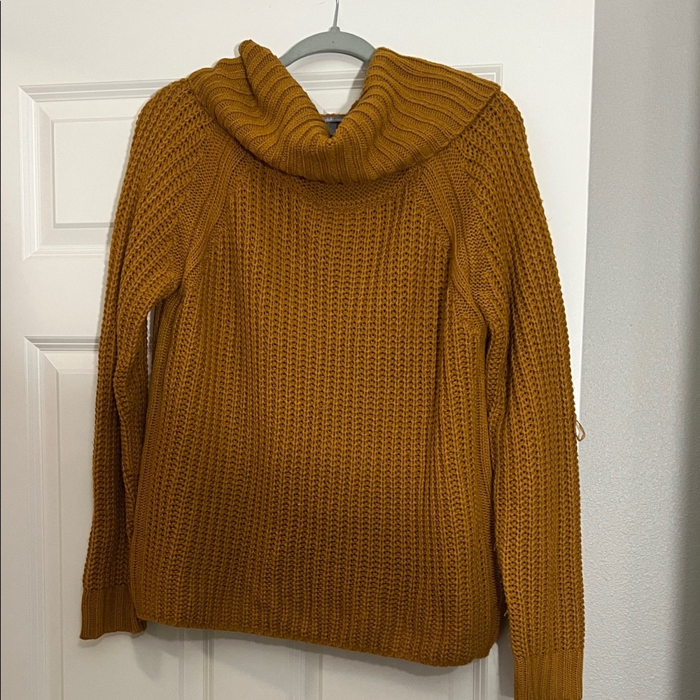 Charlotte Russe Mustard Cowl Neck Sweater